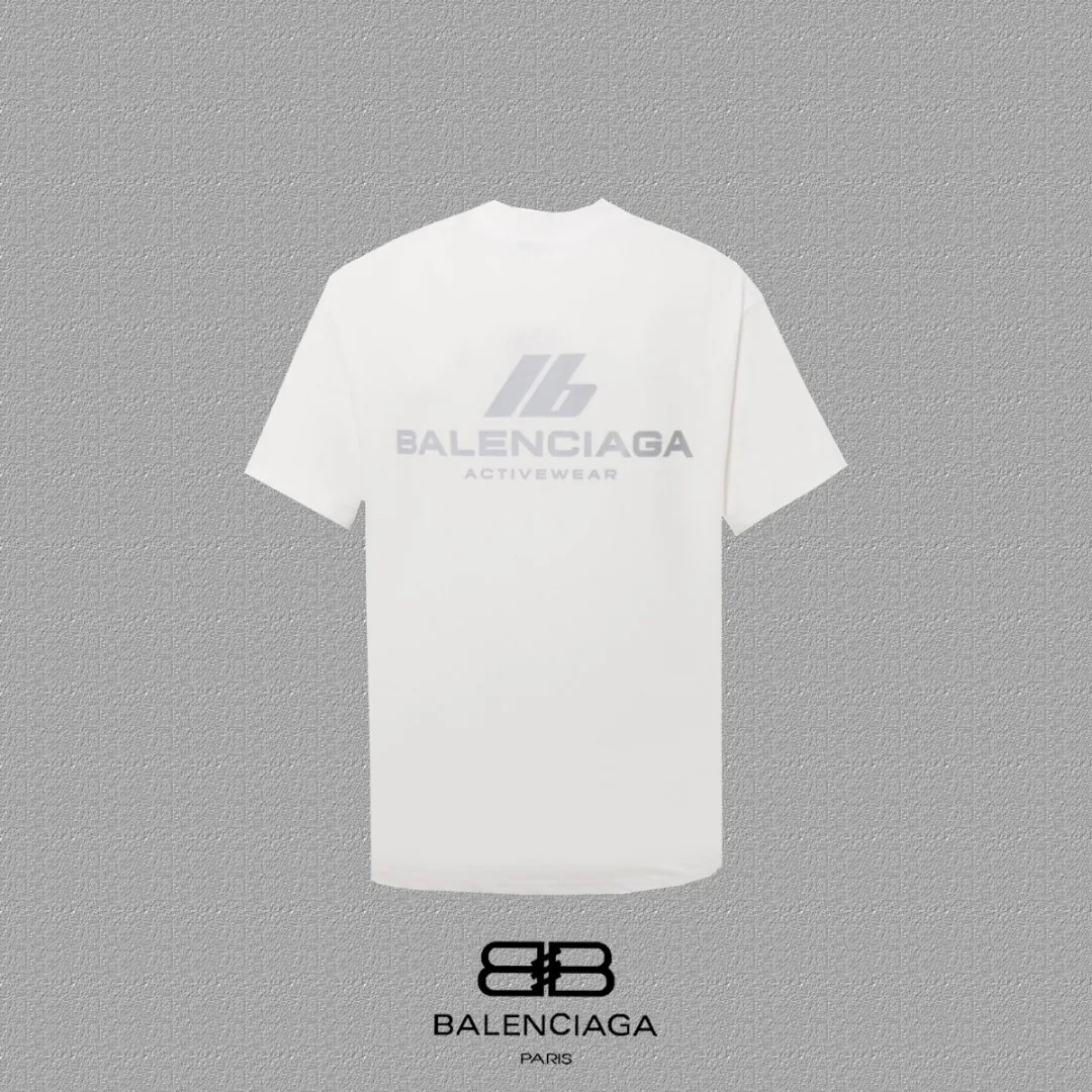 P80✨🔥 BALENCIAGA Paris 3M reflective letter printed short-sleeved T-shirt. Custom-woven and dyed 280g combed cotton heavyweight fabric. Zero color difference in threads. Perfect details. Different from the current currency version. Welcome to compare. Same Style for men and women. Must-sell in the picture above. Color: White Black Size: 1 2 3 4
